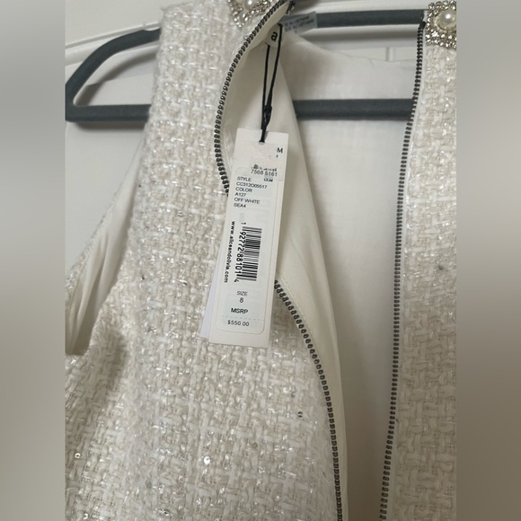 Alice + Olivia Coley Embellished Tweed Mini Dress - Picture 4 of 9